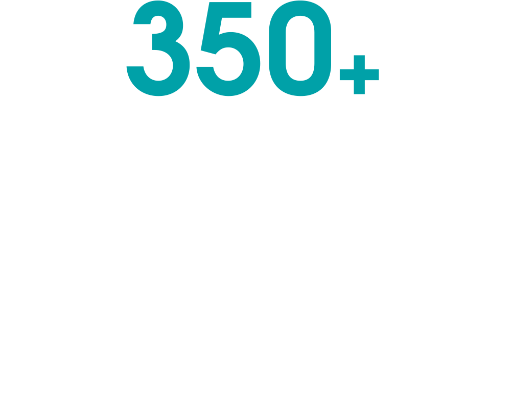 350+ national and international pro bono community partners